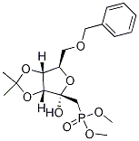 diMethyl ((3aR,4R,6R,6aR)-6-(benzyloxyMethyl)-4-hydroxy-2,2-diMethyltetrahydrofuro[3,4-d][1,3]dioxol-4-yl)Methylphosphonate Struktur