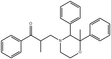 2-methyl-3-(2-methyl-2,3-diphenyl-4-morpholinyl)-1-phenyl-1-propanone Structure