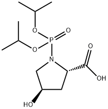 (2S,4R)-1-(二异丙氧基磷酰基)-4-羟基吡咯烷-2-羧酸 结构式