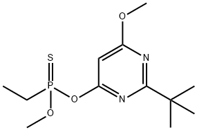 methyl [2-(1,1-dimethylethyl)-6-methoxypyrimidin-4-yl]ethylphosphonothioate Struktur