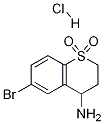6-溴-3,4-二氢-2H-1-苯并噻喃-4-胺 1,1-二氧化物盐酸盐 结构式
