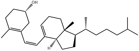 (3beta,6Z)-9,10-secocholesta-5(10),6,8-trien-3-ol  Struktur