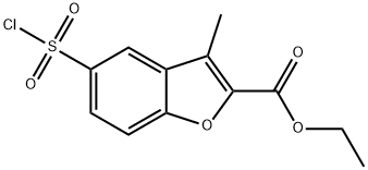 5-(氯磺酰基)-3-甲基-1-苯并呋喃-2-甲酸乙酯 结构式