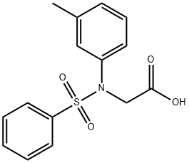 (3-Methyl(phenylsulfonyl)anilino)acetic acid Structure