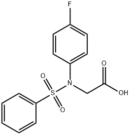 (4-氟(苯磺酰基)苯胺基)乙酸, 117309-42-9, 结构式