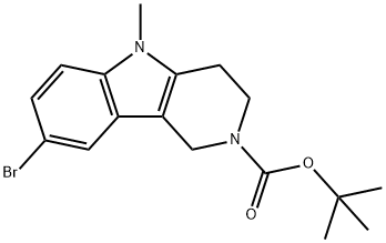 tert-butyl 8-bromo-5-methyl-1,3,4,5-tetrahydro-2H-pyrido[4,3-b]indole-2-carboxylate Structure