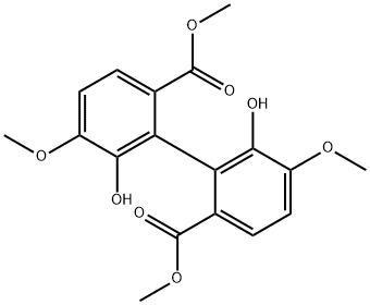 6,6'-Dihydroxy-5,5'-diMethoxy-2,2'-diphenic Acid DiMethyl Ester Struktur