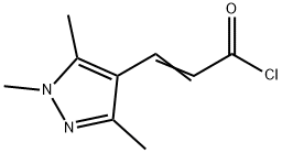 (2E)-3-(1,3,5-trimethyl-1H-pyrazol-4-yl)acryloyl chloride 化学構造式