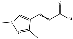 (2E)-3-(1,3-dimethyl-1H-pyrazol-4-yl)acryloyl chloride Structure