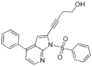 3-Butyn-1-ol, 4-[4-phenyl-1-(phenylsulfonyl)-1H-pyrrolo[2,3-b]pyridin-2-yl]- Structure