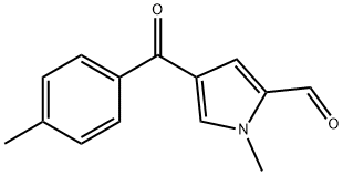 1-メチル-4-[(4-メチルフェニル)カルボニル]-1H-ピロール-2-カルブアルデヒド 化学構造式