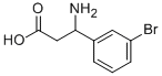 3-アミノ-3-(3-ブロモフェニル)プロピオン酸 化学構造式
