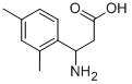 3-アミノ-3-(2,4-ジメチルフェニル)プロパン酸 化学構造式