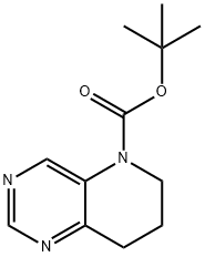 7,8-二氢吡啶并[3,2-D]嘧啶-5(6H)-羧酸叔丁酯, 1174007-44-3, 结构式