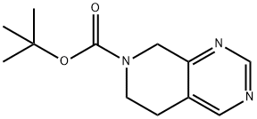 5,8-Dihydro-6H-pyrido[3,4-d]pyriMidine-7-carboxylic acid tert-butyl ester Struktur