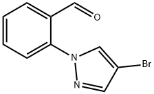 2-(4-ブロモ-1H-ピラゾール-1-イル)ベンズアルデヒド 化学構造式
