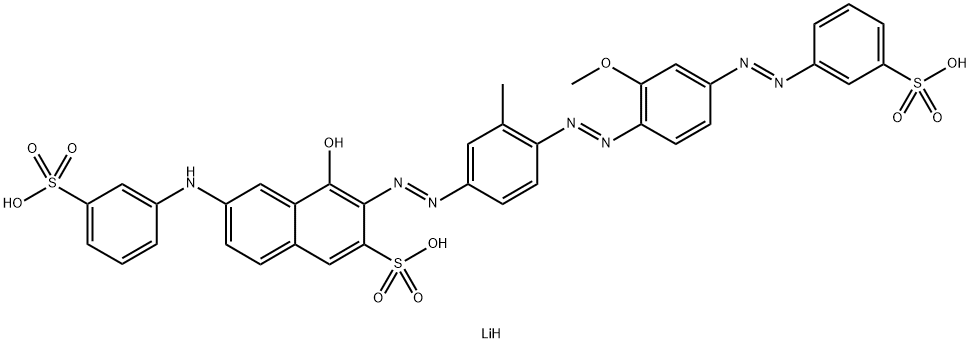 trilithium-1-hydroxy-7-(3-sulfonatoanilino)-2-(3-methyl-4-(2-methoxy-4-(3-sulfonatophenylazo)phenylazo)phenylazo)naphthalene-3-sulfonate|