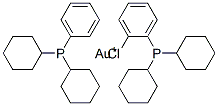 chlorobis(dicyclohexylphenylphosphine)gold(I) Structure