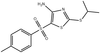 4-AMINO-2-ISOPROPYLTHIO-5-TOSYLTHIAZOLE Structure