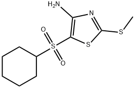 4-AMINO-5-(CYCLOHEXYLSULFONYL)-2-METHYLTHIOTHIAZOLE 结构式