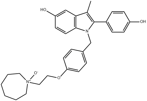 1-[[4-[2-(Hexahydro-1-oxido-1H-azepin-1-yl)ethoxy]phenyl]Methyl]-2-(4-hydroxyphenyl)-3-Methyl-1H-indol-5-ol