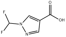 1-(ジフルオロメチル)-1H-ピラゾール-4-カルボン酸 化学構造式