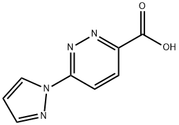 6-(1H-ピラゾール-1-イル)ピリダジン-3-カルボン酸 化学構造式