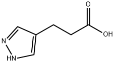 3-(1H-ピラゾール-4-イル)プロパン酸 化学構造式
