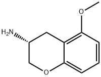 (3R)-3,4-Dihydro-5-methoxy-2H-1-Benzopyran-3-amine 化学構造式