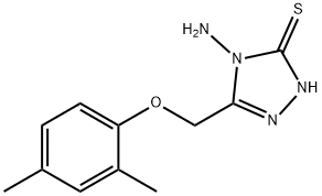 4-AMINO-5-[(2,4-DIMETHYLPHENOXY)METHYL]-4H-1,2,4-TRIAZOLE-3-THIOL 结构式