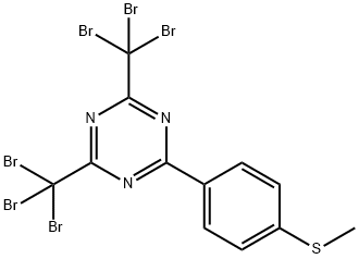 2-(4-METHYLTHIOPHENYL)-4,6-BIS(TRICHLOROMETHYL)-S-TRIAZINE 结构式