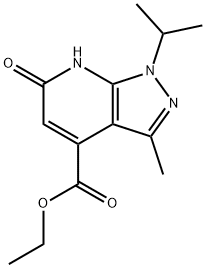 ETHYL 1-ISOPROPYL-3-METHYL-6-OXO-6,7-DIHYDRO-1H-PYRAZOLO[3,4-B]PYRIDINE-4-CARBOXYLATE Struktur