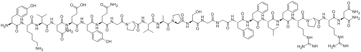 TYR-LYS-VAL-ASN-GLU-TYR-GLN-GLY-PRO-VAL-ALA-PRO-SER-GLY-GLY-PHE-PHE-LEU-PHE-ARG-PRO-ARG-ASN-NH2,117505-80-3,结构式