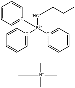 TETRAMETHYL AMMONIUM N-BUTYL TRIPHENYLBORATE 结构式