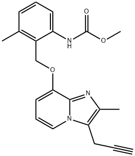 117525-13-0 8-(2-methoxycarbonylamino-6-methylbenzyloxy)-2-methyl-3-(2-propynyl)imidazo(1,2-a)pyridine