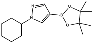 1-CYCLOHEXYL-4-(4,4,5,5-TETRAMETHYL-1,3,2-DIOXABOROLAN-2-YL)-1H-PYRAZOLE, 1175275-00-9, 结构式