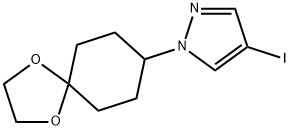 1-(1,4-dioxa-spiro[4.5]dec-8-yl)-4-iodo-1H-pyrazole Struktur