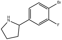 2-(4-bromo-3-fluorophenyl)pyrrolidine Struktur