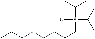 N-オクチルジイソプロピルクロロシラン 化学構造式