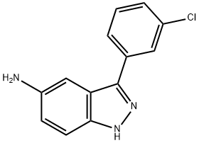 3-(3-chlorophenyl)-1H-indazol-5-amine 化学構造式