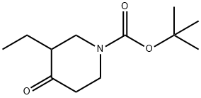1-BOC-3-ETHYL-PIPERIDIN-4-ONE 化学構造式