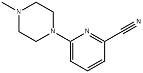 6-(4-甲基哌嗪-1-基)吡啶-2-腈,1175689-23-2,结构式