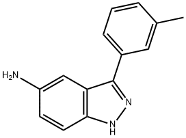 3-(M-甲苯基)-1H-吲唑-5-胺, 1175793-77-7, 结构式