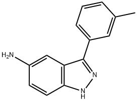 3-(M-トリル)-1H-インダゾール-5-アミン 化学構造式