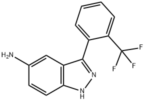 3-(2-(三氟甲基)苯基)-1H-吲唑-5-胺, 1175843-03-4, 结构式