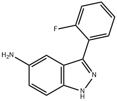 3-(2-fluorophenyl)-1H-indazol-5-amine 化学構造式