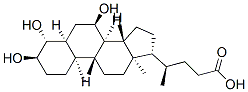 (4R)-4-[(3R,4R,5S,7R,8S,9S,10R,13R,14S,17R)-3,4,7-trihydroxy-10,13-dimethyl-2,3,4,5,6,7,8,9,11,12,14,15,16,17-tetradecahydro-1H-cyclopenta[a]phenanthren-17-yl]pentanoic acid 结构式