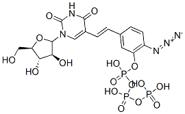 1-arabinofuranosyl-5-(4-azidostyryl)uracil 5'-triphosphate 结构式