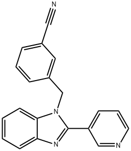 3-((2-(Pyridin-3-yl)-1H-benzo[d]iMidazol-1-yl)Methyl)benzonitrile 化学構造式