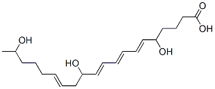5,12,19-trihydroxy-6,8,10,14-eicosatetraenoic acid 结构式